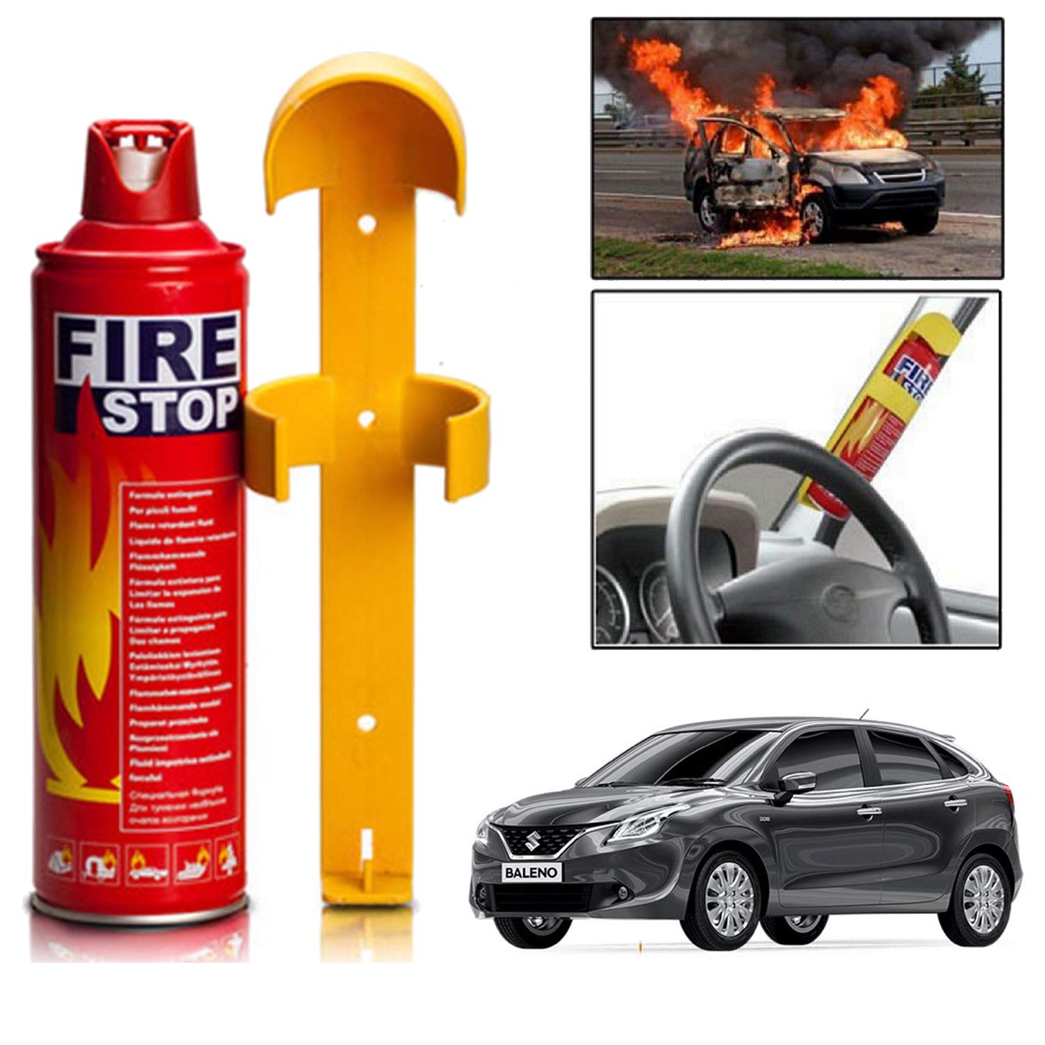 500ml Fire Stop Spray Safety for Car, Home, Kitchen, Restaurant, Store Room, Office, Club House, Taxi, Auto, Shop Compatible