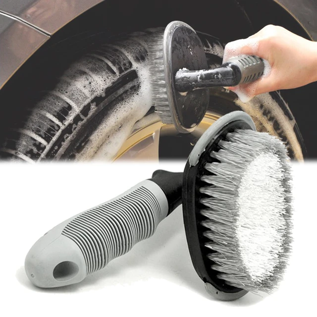 Car Wash Cleaning Brush Car Detailing Wheel Hub Gap Cleaning Tools Nylon Bristle Car Special Tire Brush
