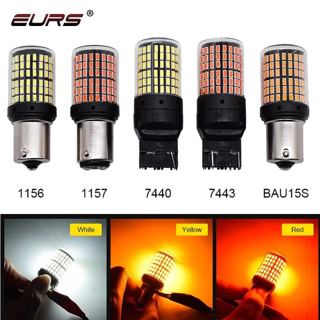 20X 1156 BAU15S LED 3014 144 SMD 7506 1003 1073 Canbus Super Bright Car Brake Reverse Tail Light Bulb High Power