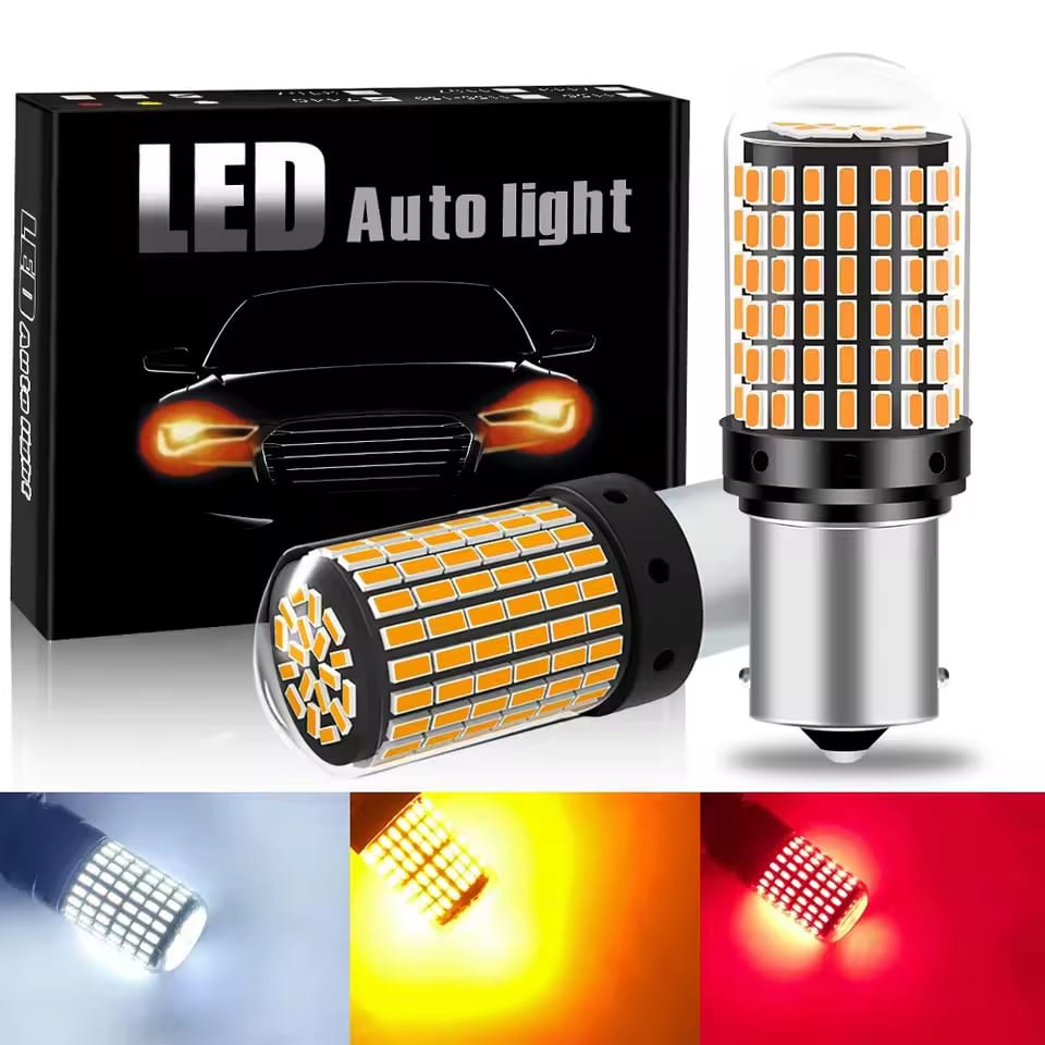2 Pcs Led Flashing Light For  Car Signal Brake Bulb :Plug And Play. Suitable For Reversing Lights, Brake Lights.