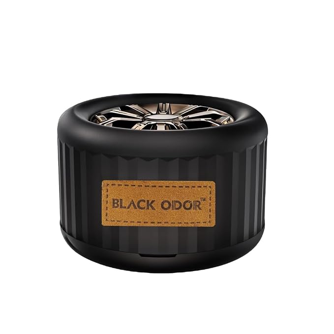 1 Wheel BLACK ODOR Premium Car Air Freshener - Essential Oil Perfume for Vehicles - Pleasant Scents - Long-Lasting Dashboard Fragrance - Interior Aroma Diffuser (BO-28, 45g) - Image 1