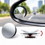 BLIND SPOT MIRROR for Cars & Bikes | HD Convex Glass | 360° Adjustable | Universal Fit for All Cars & Bikes | Easy Stick-On Installation (Pack of 2) (Frameless)