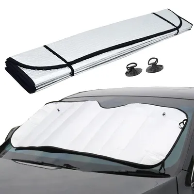 1 Car Windshield Sunshade Foldable Reflective Sun Visor - Image 1