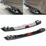 Universal Rear Bumper Lip Diffuser Spoiler with Decorative Quad Exhaust Tips - Image 4