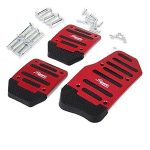 Non-Slip Manual Car Pedals Kit Sports Brake Pad Cover Foot Pedals Rest Plate Kits(Red) Compatible with Marutii Gypsy - Image 5