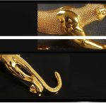 Golden Resin Leopard Statue for Dashboard Christmas Season Luck - Image 4