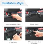 Car Seat Headrest Hooks, Black 4 Pack, Seat Hooks for Purses and Bags, Heavy Duty Purse Holder Bag Holder for Car, Space Saving Seat Hooks Purse Hanger for Vehicle - Image 3