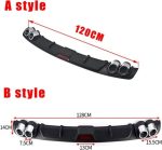 Universal Rear Bumper Lip Diffuser Spoiler with Decorative Quad Exhaust Tips - Image 3