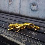 Lucky Fengshui/Cheetah Gift for Car Office Home Decorative Showpiece - 4.5 cm (Polyresin, Gold) - Image 3