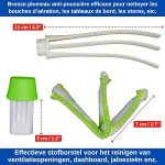 1 Pcs Car Window Blind and Ventilation Cleaning Brush with Microfibre Sleeve Venetian Blind and Shutter Cleaning Brush Car Brush - Image 3
