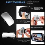 3R Car Wide Angle Blind Spot Rear Mirror Rectangle Convex 360 Degree (2 Pcs) for Car - Image 4