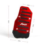 Non-Slip Manual Car Pedals Kit Sports Brake Pad Cover Foot Pedals Rest Plate Kits(Red) Compatible with Marutii Gypsy - Image 4