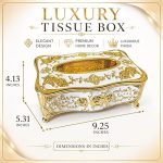 Luxury Rococo Style Rhinestone Tissue Box Cover Acrylic for Bathroom Vanity - Image 4