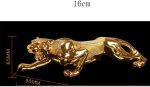 Golden Resin Leopard Statue for Dashboard Christmas Season Luck - Image 2