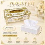 Luxury Rococo Style Rhinestone Tissue Box Cover Acrylic for Bathroom Vanity - Image 3