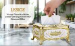 Luxury Rococo Style Rhinestone Tissue Box Cover Acrylic for Bathroom Vanity - Image 2