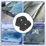 Car Wiper Hole Protector Pad Car Silicon Wiper Windshield Car Wiper Cover Dust Front Cover Car Wiper Protector Windscreen Car Protection Accessories Universal For Most Vehicles (Black 2Pcs) - Image 3