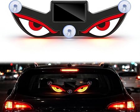 61URkREnzNL._SX450_ Solar Devil Eye Car Window Light, Wireless Triangle LED - Image 1