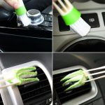 1 Pcs Car Window Blind and Ventilation Cleaning Brush with Microfibre Sleeve Venetian Blind and Shutter Cleaning Brush Car Brush