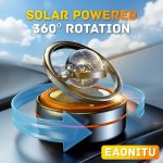 Solar Dashboard Spinner Sun Powered Kinetic Car Diffuser (Celestial Gold) | Air Diffuser Ornament with Unscented Core for Custom User Fragrances, Space