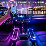 7 Color Led Car Seat Gap Organizer, Black 2 Pieces - Image 2
