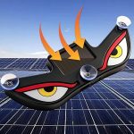 Solar Devil Eye Car Window Light, Wireless Triangle LED - Image 2