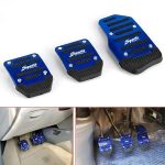 Non-Slip Manual Car Pedals Kit Sports Brake Pad Cover Foot Pedals Rest Plate Kits(Red) Compatible with Marutii Gypsy
