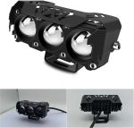 Motorcycle LED Spotlight – Dual Color Hi/Low Beam Driving Light with Switch for Cars, Trucks, SUVs & UTVs (12V/24V)