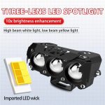 Motorcycle LED Spotlight – Dual Color Hi/Low Beam Driving Light with Switch for Cars, Trucks, SUVs & UTVs (12V/24V) - Image 5