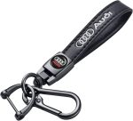 Premium Genuine Leather Car Keychain – Stylish Key Ring Holder for Men & Women, Durable Key Accessory & Gift (Black) - Image 7