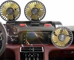 Triple Head Car Fan – 2-Speed USB/12V/24V Cooling Fan for Vehicle Interior, Home & Office Use - Image 3