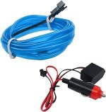 5M Ice Blue EL Wire Car Interior Light – Flexible Electroluminescent Ambient Lighting for Car Decoration, Universal Fit - Image 3