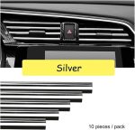 10PCS U-Shaped Car Air Vent Trim – Chrome Styling Moulding Strips for AC Outlet Grille & Interior Decoration (Red) - Image 3