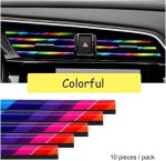 10PCS U-Shaped Car Air Vent Trim – Chrome Styling Moulding Strips for AC Outlet Grille & Interior Decoration (Red) - Image 5