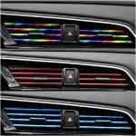 10PCS U-Shaped Car Air Vent Trim – Chrome Styling Moulding Strips for AC Outlet Grille & Interior Decoration (Red) - Image 6