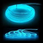5M Ice Blue EL Wire Car Interior Light – Flexible Electroluminescent Ambient Lighting for Car Decoration, Universal Fit - Image 7
