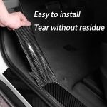 5cm × 5m Carbon Fiber Car Door Sill Protector – Waterproof Anti-Scratch Adhesive Protection Tape, Black - Image 5