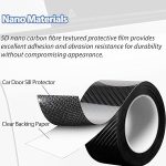 5cm × 5m Carbon Fiber Car Door Sill Protector – Waterproof Anti-Scratch Adhesive Protection Tape, Black - Image 2