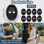 8-Piece Car Door Lock Protective Pads – Anti-Collision Shock Absorbing & Noise Reducing Door Protection Accessories - Image 2