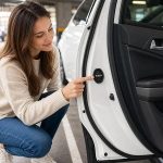 8-Piece Car Door Lock Protective Pads – Anti-Collision Shock Absorbing & Noise Reducing Door Protection Accessories