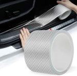 5cm × 5m Carbon Fiber Car Door Sill Protector – Waterproof Anti-Scratch Adhesive Protection Tape, Black - Image 8
