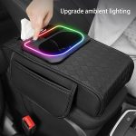 Armrest Cover for Car with Cup Holder Leather Mat - Image 6
