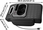 Armrest Cover for Car with Cup Holder Leather Mat - Image 4