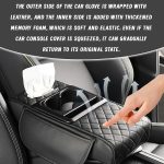 Multifunctional 5-in-1 Car Armrest Cushion – Heightened Leather Center Console Organizer with Dual Cup Holders, Phone & Tissue Holder, Storage Bag for Most Cars - Image 4