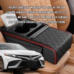 Multifunctional 5-in-1 Car Armrest Cushion – Heightened Leather Center Console Organizer with Dual Cup Holders, Phone & Tissue Holder, Storage Bag for Most Cars - Image 5