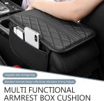 Premium Memory Foam Car Armrest Cover – Leather Center Console Cushion with Non-Slip Pad & Storage Bags for Kia Optima 2014–2020, Beige - Image 4